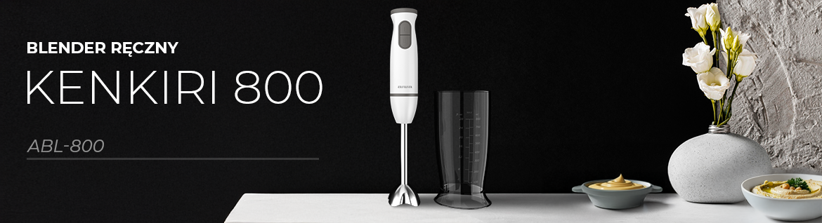 Blender ręczny AIWA KENKIRI 800 – zestaw i stalowa końcówka