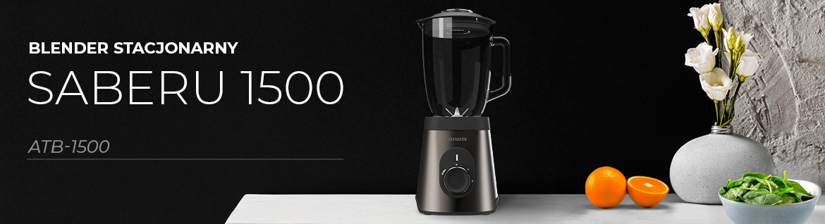 Blender AIWA SABERU 1500 – widok ogólny i panel sterowania