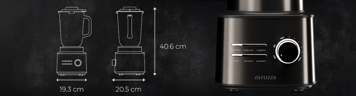 AIWA SABERU 2500 – dzbanek blendera i funkcja Ice Crush