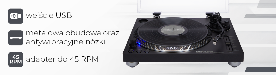 AIWA gramofon APX-1200BT/BK czarny 8435256810516