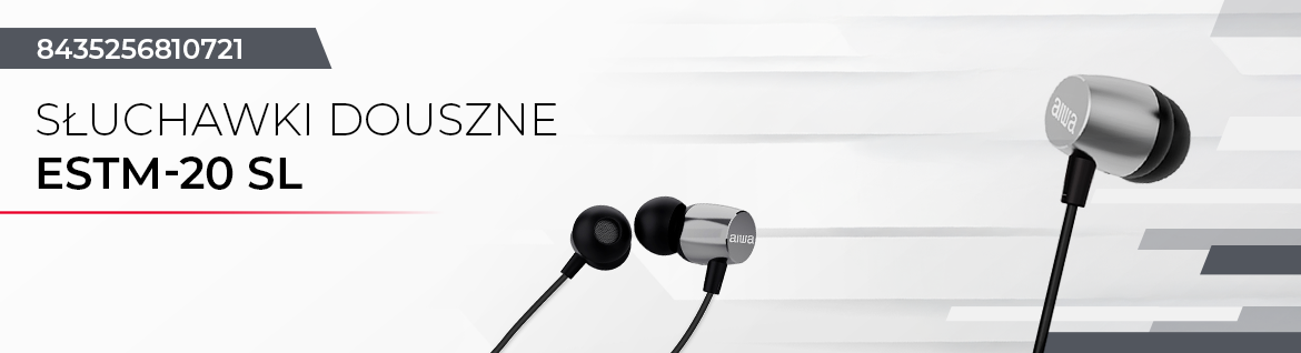 AIWA słuchawki douszne ESTM-20SL srebrne 8435256810721
