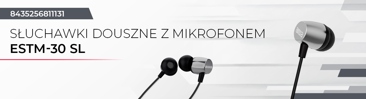 AIWA słuchawki douszne ESTM-30SL srebrne 8435256811131
