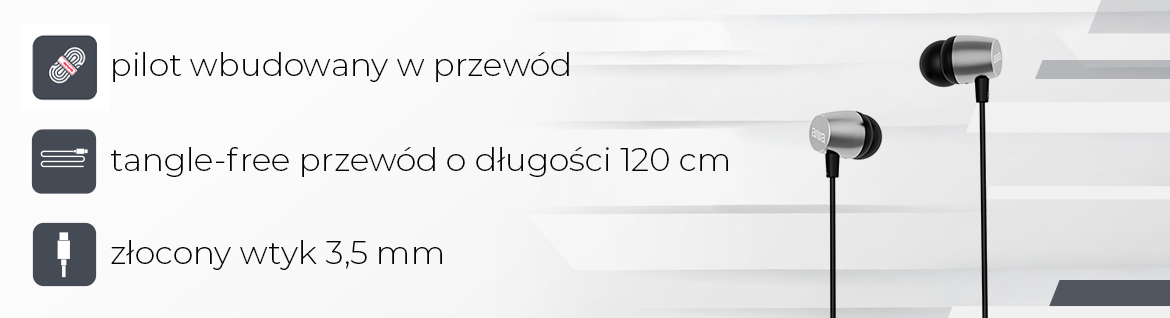 AIWA słuchawki douszne ESTM-30SL srebrne 8435256811131