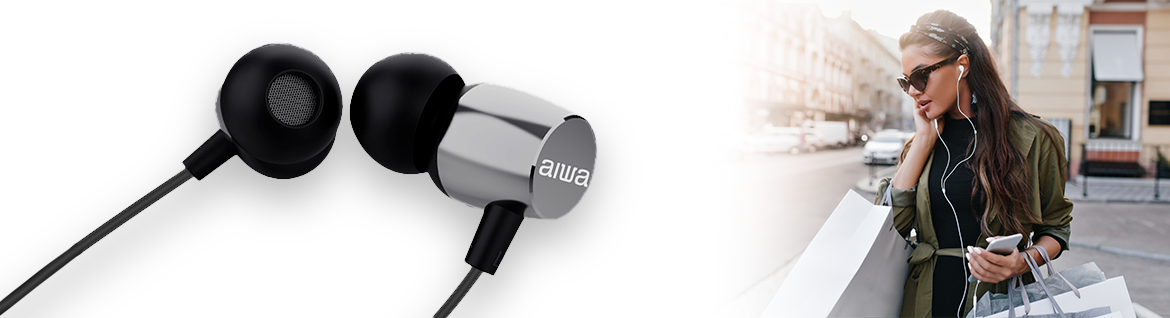 AIWA słuchawki douszne ESTM-30SL srebrne 8435256811131