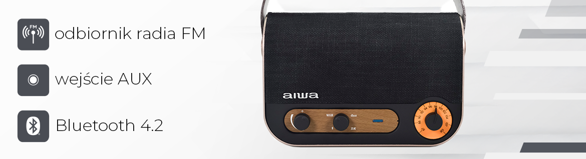 AIWA przenośne radio/głosnik BT RBTU-600 vintage 8435256896688