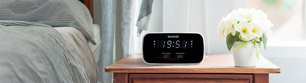 AIWA radiobudzik CRU-19RD, czerwony 8435256896763