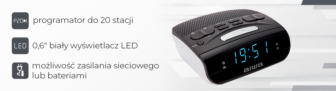 AIWA radiobudzik  CR-15 AM/FM PLL 8435256896886