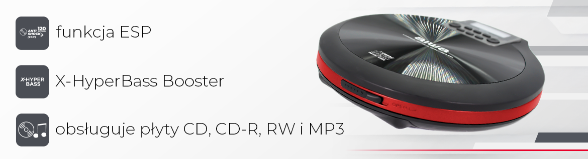 AIWA discman PCD-810RD czerwony 8435256897272