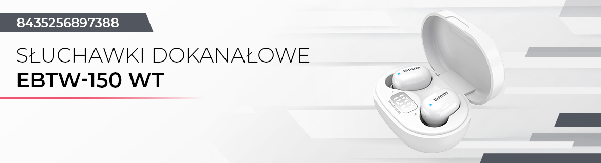 AIWA słuchawki dokanałowe EBTW-150WT białe 8435256897388