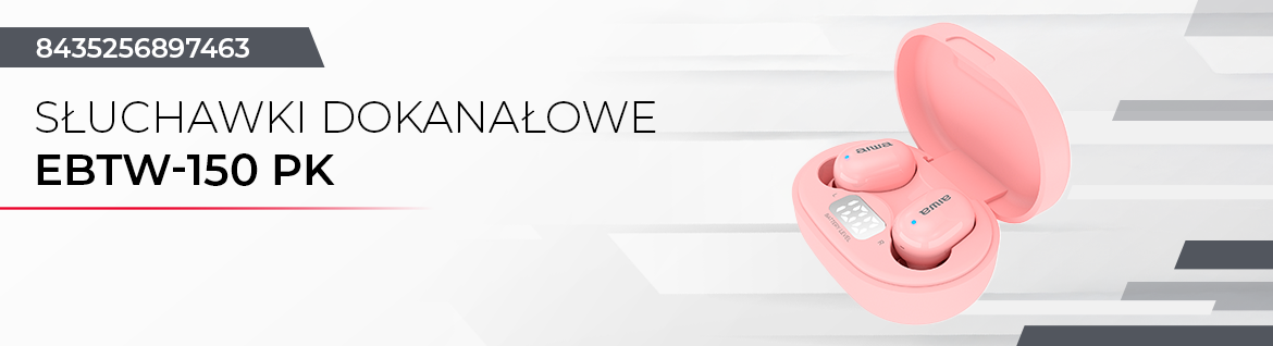 AIWA słuchawki bezprzewodowe EBTW-150PK różowe 8435256897463
