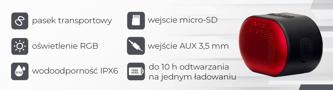 AIWA głośnik BT BST-330RD czerwony 8435256897807