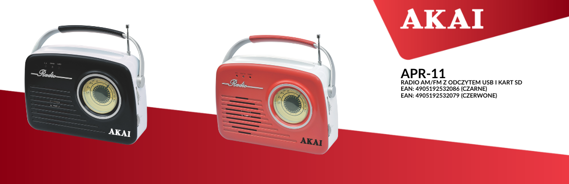 AKAI APR-11B – przenośne radio, EAN: 4905192532086