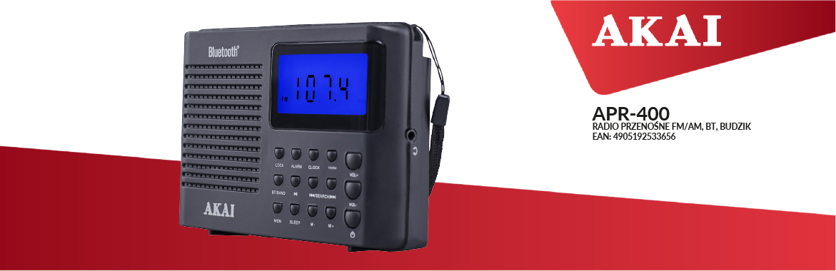 AKAI APR-400 – przenośne radio cyfrowe, EAN: 4905192533656