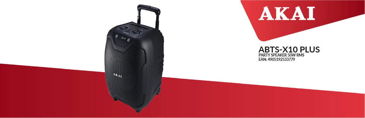 AKAI ABTS-X10 PLUS – głośnik imprezowy, EAN: 4905192533779