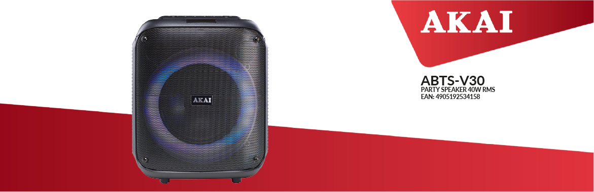 AKAI ABTS-V30 – głośnik imprezowy, EAN: 4905192534158