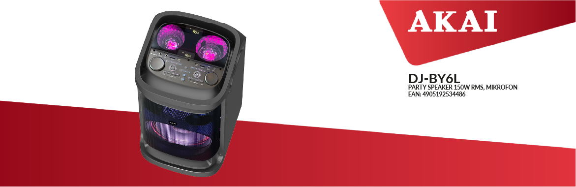 AKAI DJ-BY6L – power audio 150W RMS, EAN: 4905192534486