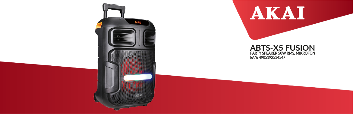 AKAI ABTS-X5 FUSION – głośnik imprezowy, EAN: 4905192534547