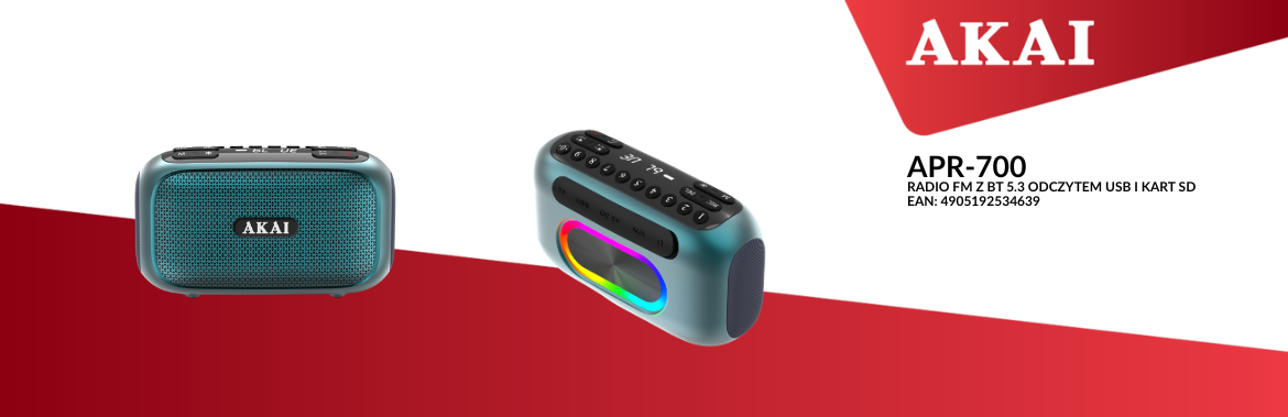 AKAI APR-700 – przenośne radio z Bluetooth, EAN: 4905192534639