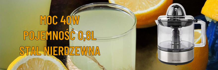 Przedstawienie elementów wyciskarki Gastronoma, stożków i zbiornika