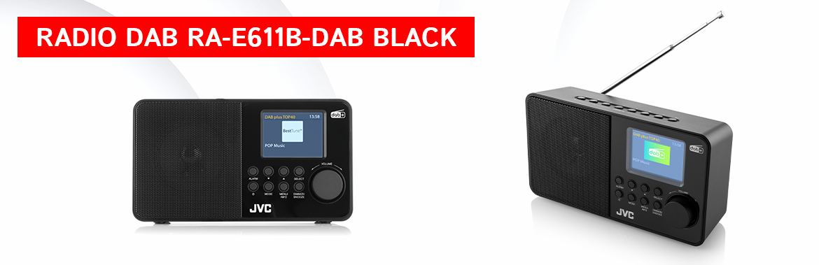 JVC radio DAB RA-E611B-DAB black