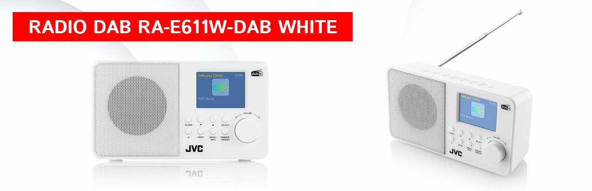 JVC radio DAB RA-E611W-DAB white