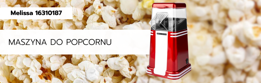 MELISSA Maszyna do popcornu 16310187 – prezentacja w aranżacji z popcornem
