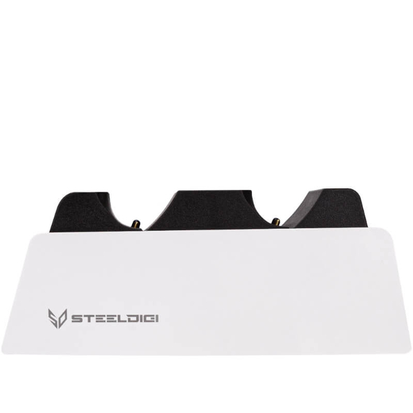 Podwójna ładowarka do padów PS5 SteelDigi AZURE CANOE biała