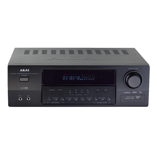 Amplituner AKAI AS110RA-320, 5.1 kanałów, 90W RMS, Bluetooth 5.0, FM/AM, USB/SD, AUX, VFD