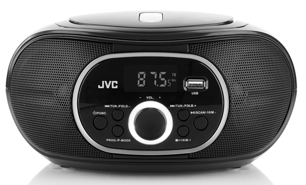 Radioodtwarzacz CD JVC RD-E221B czarny Boombox Tuner FM USB AUX