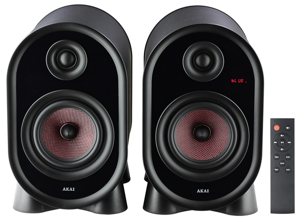 Głośniki aktywne AKAI AHS-500A, 2×25W RMS, Bluetooth 5.1, AUX, FM, MP3/WAV/FLAC, pilot, LED