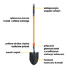 Szpadel z ostrą łyżką CAT J-Series Long Handle Round Point