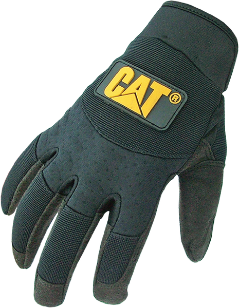 Rękawice robocze wzmocnione skóra i spandex, rozmiar M CAT