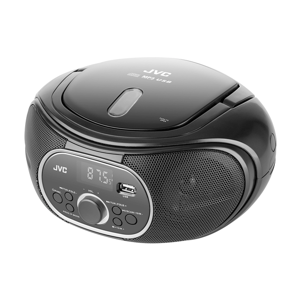 Radioodtwarzacz CD JVC RD-E221B czarny Boombox Tuner FM USB AUX