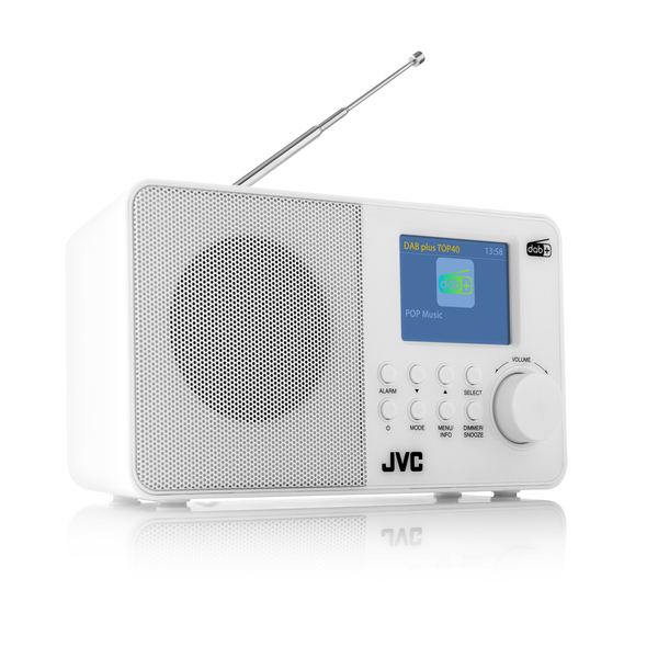Radio DAB JVC RA-E611W-DAB białe