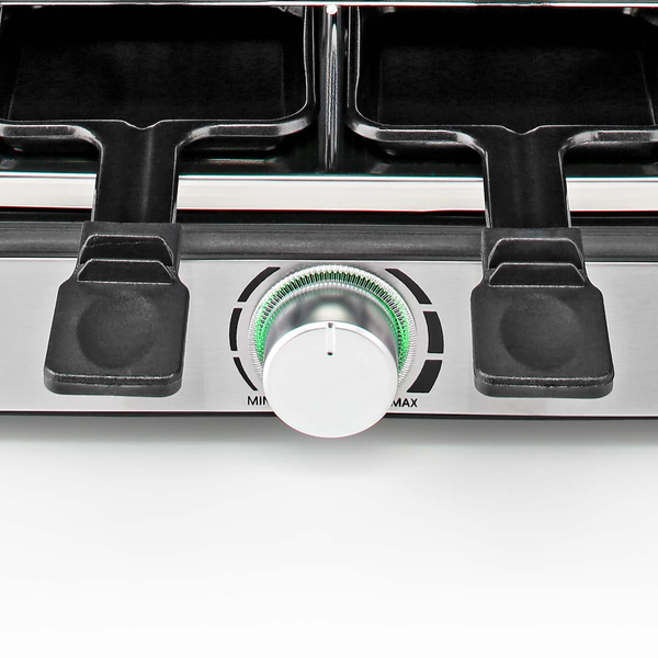 Gastronoma Grill raclette dla 8 osób 1400 W, płyta kamienna, odwracane płyty, 8 patelenek