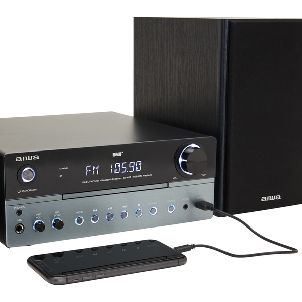 Wieża AIWA MSBTU-700DAB 2x25W z DAB+ czarna