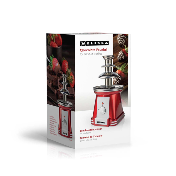 MELISSA Fontanna czekoladowa, 90 W, 32 cm, 3 poziomy, czerwono-biała, 16310186