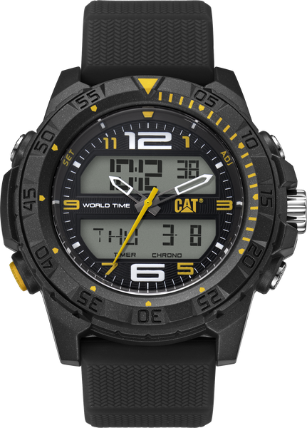Zegarek analogowy CAT Basecamp ABS - silikonowy pasek