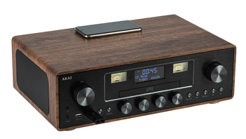 Wieża stereo AKAI AM-100 RHAPSODY, 30W RMS, Bluetooth 5.0, DAB+/FM, CD/USB, AUX