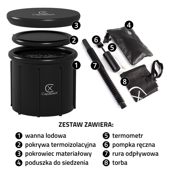 Wanna lodowa do morsowania CAPABLEX Ice Bath 420l 85x75cm