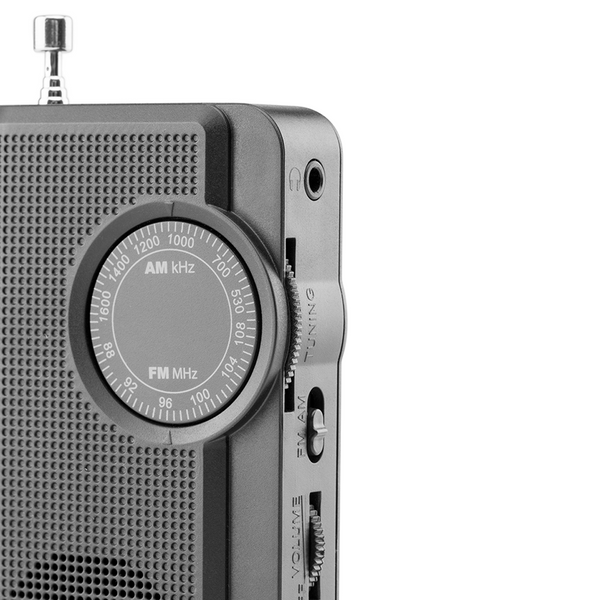 Przenośne radio JVC RA-E311B czarne lekkie 90g Tuner AM/FM