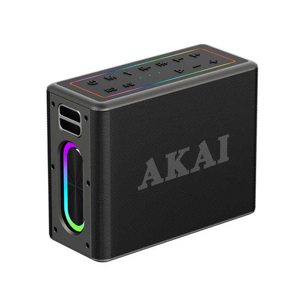 Głośnik Bluetooth AKAI ABTSW-120, 80W RMS, IPX6, TWS, 2 mikrofony, USB/TF, bateria 4000 mAh