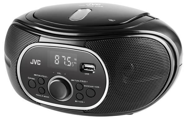Radioodtwarzacz CD JVC RD-E221B czarny Boombox Tuner FM USB AUX