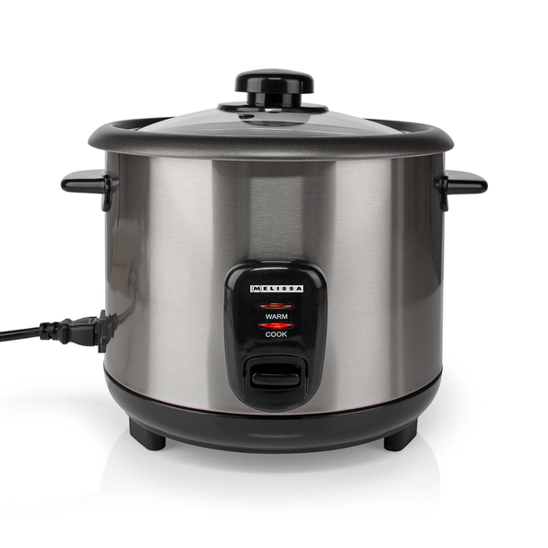 MELISSA Rice Cooker, urządzenie do ryżu, 1,5 L, 500 W, misa non-stick, koszyk parowy, auto-off