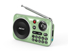 Radio przenośne AKAI APR-500 zielone, 2,5W RMS, FM, Bluetooth, USB/SD, mikrofon, nagrywanie