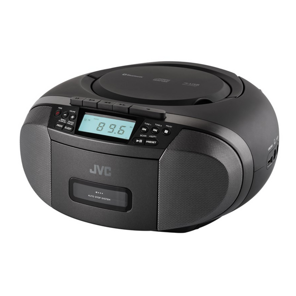 Boombox JVC RC-E444B CD/USB, kaseta, Bluetooth, radio FM