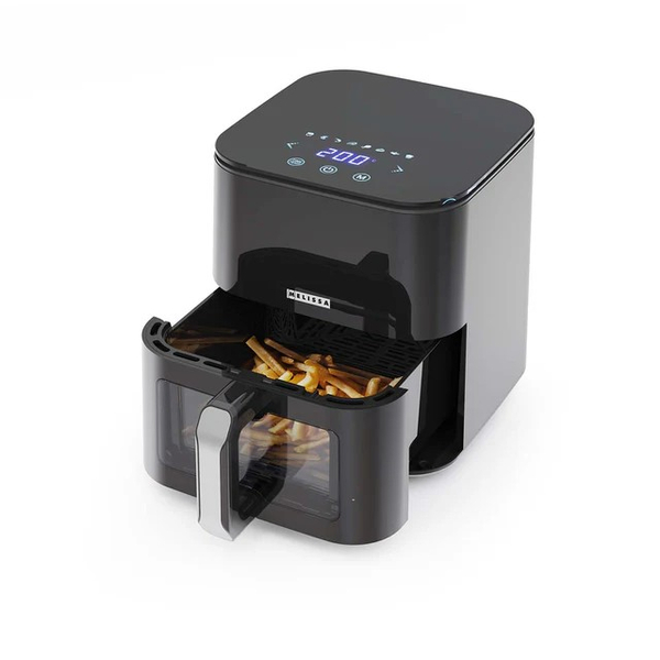 MELISSA Frytkownica niskotłuszczowa, 5 L, 1500 W, 8 programów, okienko, czarna