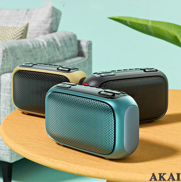 Radio przenośne AKAI APR-700, 2×3W RMS, Bluetooth, FM, USB/SD/AUX, RGB LED, bateria 1800 mAh
