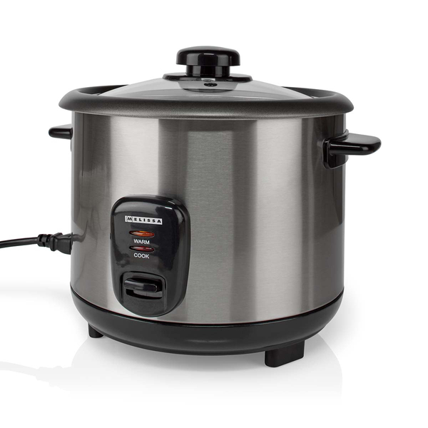 MELISSA Rice Cooker, urządzenie do ryżu, 1,5 L, 500 W, misa non-stick, koszyk parowy, auto-off
