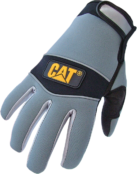 Rękawice robocze skórzane z neoprenem CAT odblask rozmiar XL